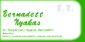 bernadett nyakas business card